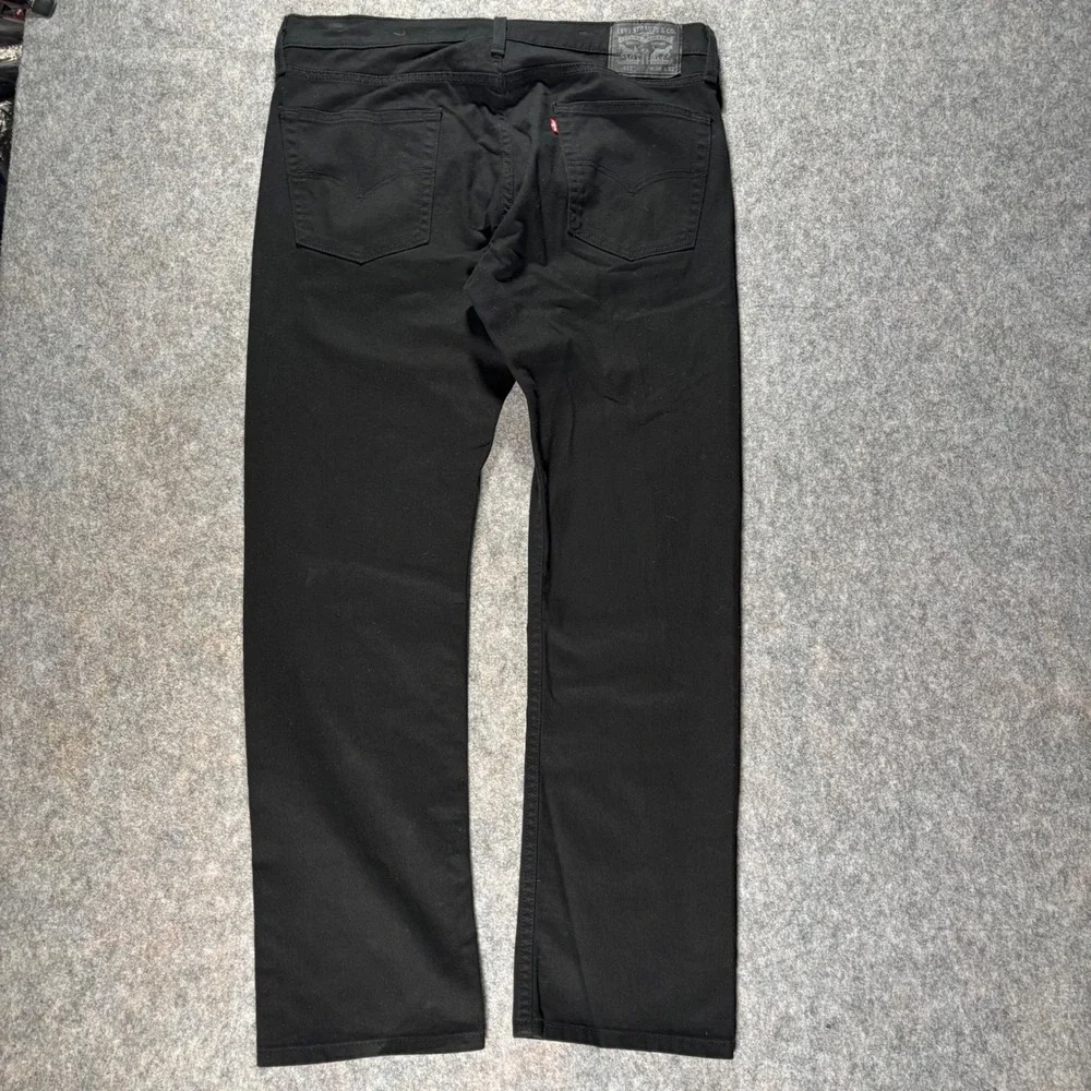 Levis‎ 513 Slim Straight Black Denim Jeans Mens W36 L32 (38x31) Stretch Classic